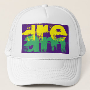 Casquette grunge coloré DREAM lettrage  