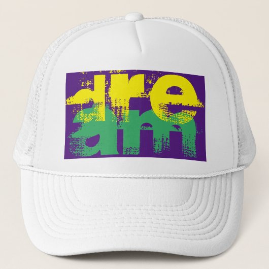 Casquette grunge coloré DREAM lettrage | (Devant)