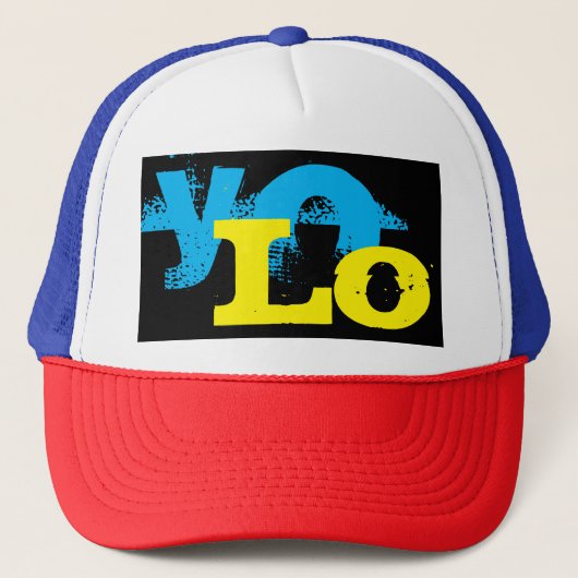 Casquette grunge coloré YOLO lettrage | (Devant)