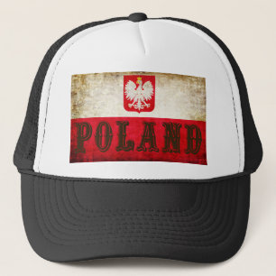 Casquette Grunge du drapeau polonais