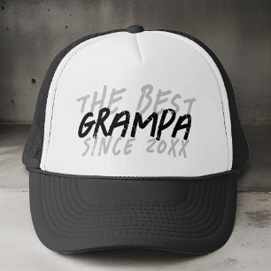 Casquette Grunge moderne noir et blanc Le meilleur Grampa