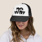 Casquette grunge noir et blanc NO WAY lettering | (En situation)