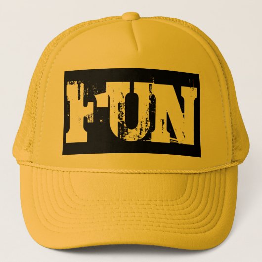 Casquette grunge noir FUN lettrage | (Devant)