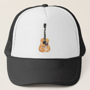 Casquette Guitare acoustique en détresse verticale
