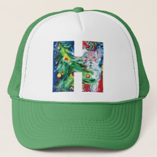 CASQUETTE H LETTER / SANTA WITH CHRISTMAS TREE MONOGRAM