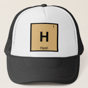 Casquette H - Symbole de tableau périodique de la chimie du