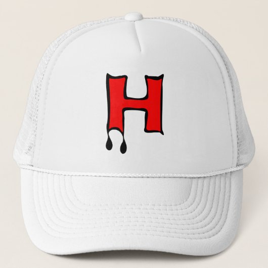Casquette HA" ★ Bleeding Devil's Teeth-Initial H Trucker Hat (Devant)