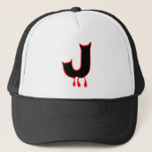 Casquette HA" ★ Bleeding Devil's Teeth-Initial J Trucker Hat (Devant)