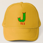 Casquette HA" ★ Bleeding Devil's Teeth-Initial J Trucker Hat (Devant)