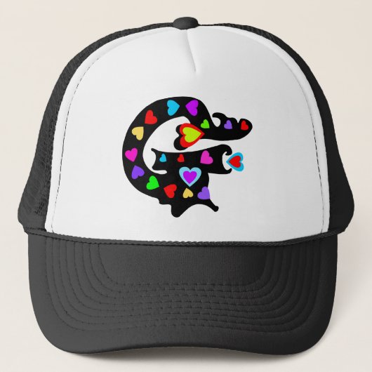 Casquette HA" ★ Romantique Initial G Stylé Trucker Hat" ╝ (Devant)