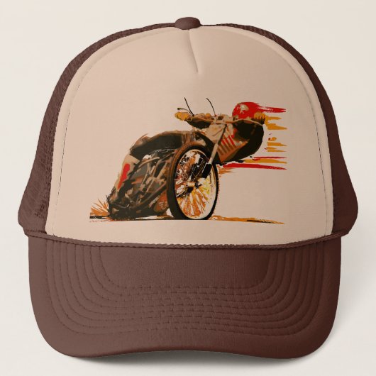 Casquette Habillement impressionnant de moto de speed-way (Devant)