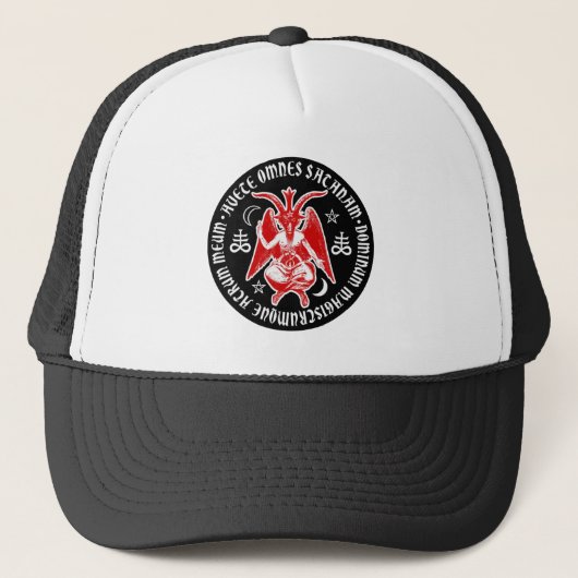 Casquette Hail Satan - 666 Cross Cap - Antéchrist Truckercap (Devant)