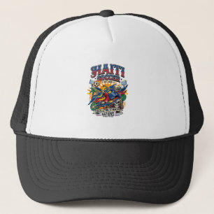 Casquette Haïti Football Squelette Attaquant Nations Style A