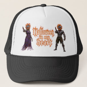 Casquette Halloween à jamais dans mon cœur Gothique Citrouil