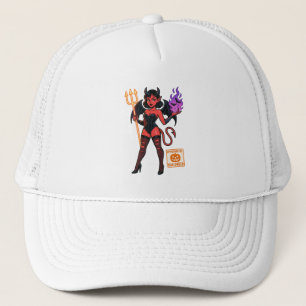 Casquette Halloween Cartoon Succubus - Sombre et Jouant