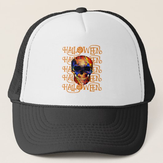 CASQUETTE HALLOWEEN HALLOWEEN SKULL ABSTRAIT (Devant)