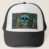 Casquette Halloween Hippie Skull Thunder_cove (Devant)