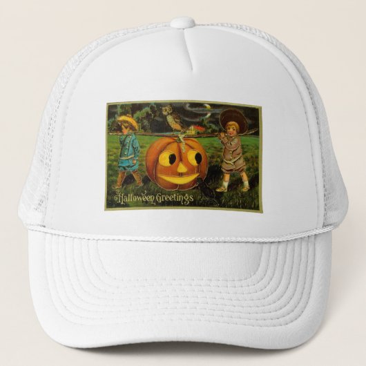 Casquette Halloween Jack-o-Lantern nuit de récolte par les e (Devant)