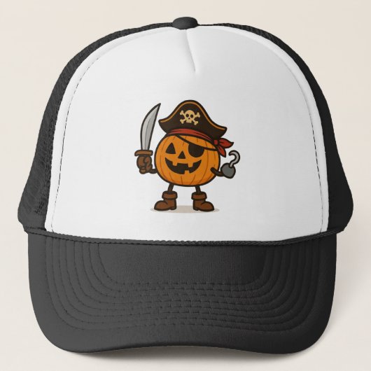 Casquette Halloween pirate Jack-o-Lantern (Devant)