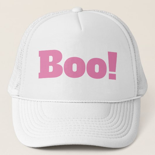 Casquette Halloween rose Boo Typo Costi (Devant)