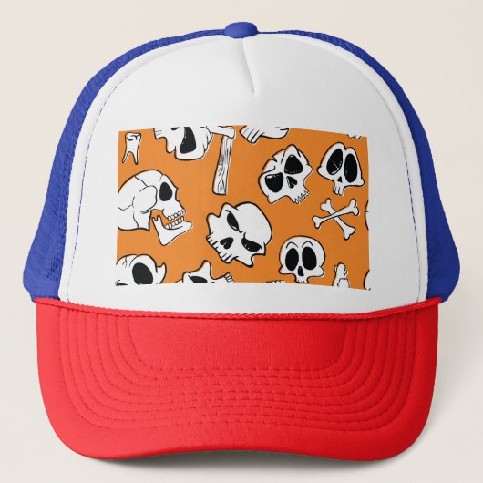 Casquette Halloween Skulls Bones DoodMotif (Devant)