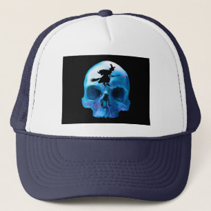Casquette Halloween sorcière et crâne