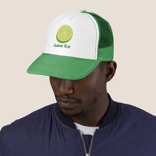 Casquette Halte Lime (En situation)