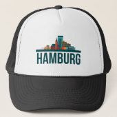 Casquette Hambourg Allemagne Skyline (Devant)