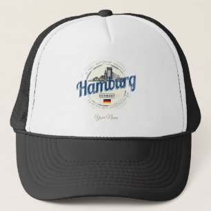 Casquette Hamburg Skyline Allemagne Vintage Holiday Souvenir