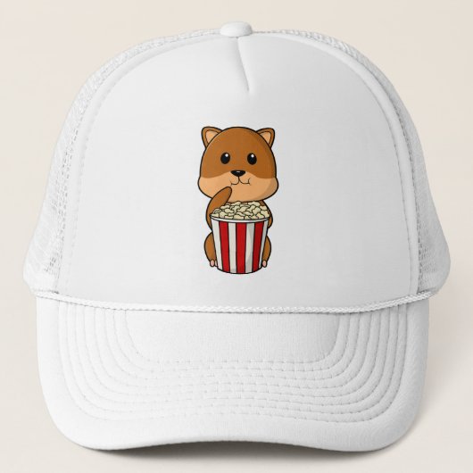 Casquette Hamster au cône de Popcorn (Devant)