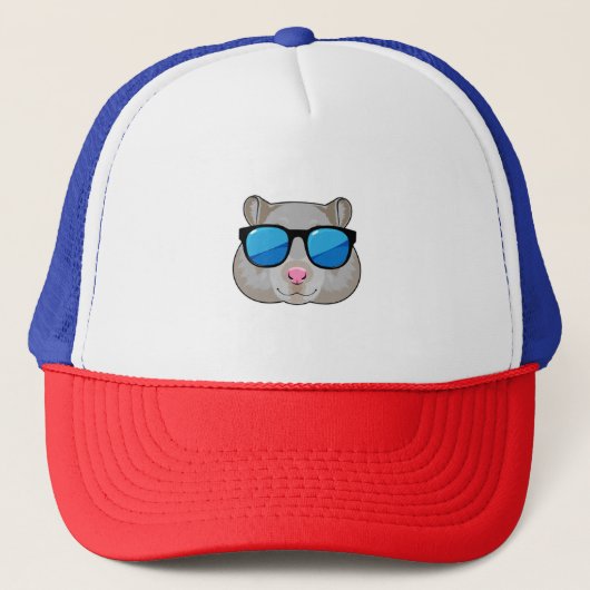 Casquette Hamster avec lunettes de soleil (Devant)
