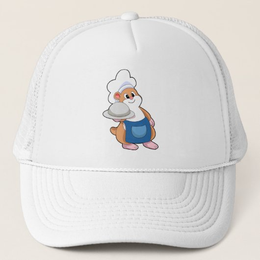Casquette Hamster comme cuisinier avec Plateau (Devant)