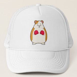 Casquette Hamster en boîte avec gants de boxe