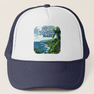Casquette Hana Maui Hawaii Road à Hana Beach Coast Retro