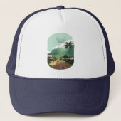Casquette Hanalei Kauai Hawaii Bay Mounts Green (Devant)
