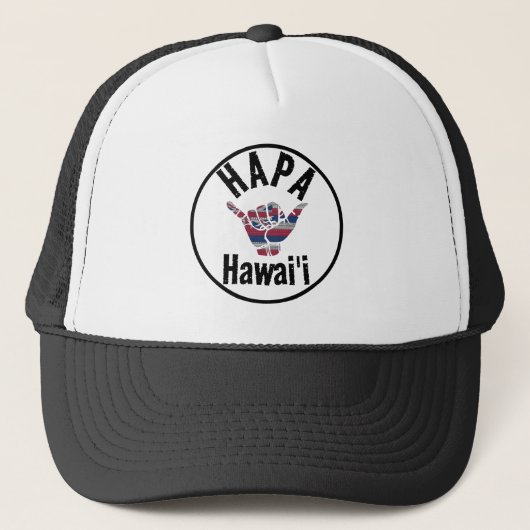 Casquette HAPA HAWAII TRIBAL HI Drapeau SHAKA (Devant)
