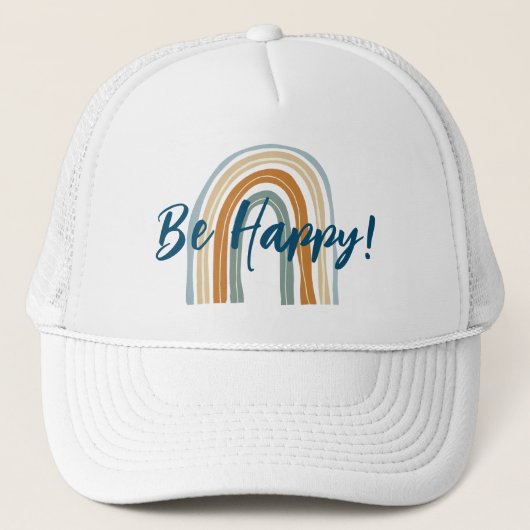 Casquette Happy Boho Rainbow camionneur chapeau (Devant)