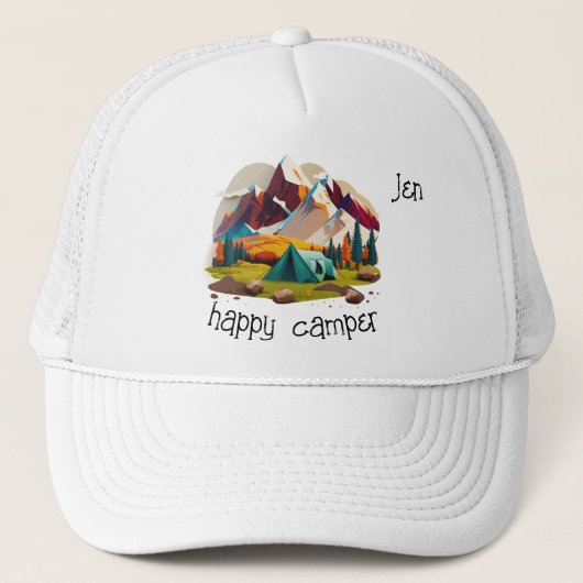 Casquette 'happy camper' Personnalisable (Devant)