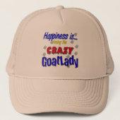 Casquette Happy Crazy Goatlady (Devant)