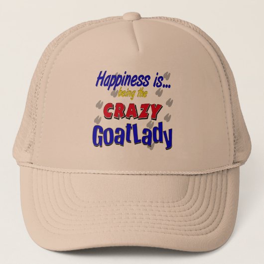 Casquette Happy Crazy Goatlady (Devant)