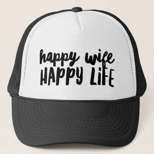 Casquette Happy Femme Happy Life Trucker Hat (Devant)