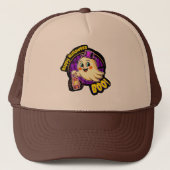 Casquette Happy Halloween BOO! Cute Retro Ghost with Lantern (Devant)