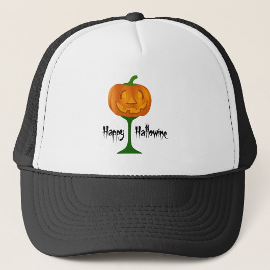 Casquette Happy Hallowine Vin Citrouille Halloween (Devant)