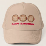 Casquette Happy Hanukkah Chanukah Jelly Donut Doughnut<br><div class="desc">Features an original illustration of a jelly doughnut topped with powdered sugar. Perfect for Hanukkah!

This Chanukah illustration is also available on other products. Don't see what you're looking for? Need help with customization? Contact Rebecca to have something designed just for you.</div>