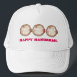 Casquette Happy Hanukkah Chanukah Jelly Donut Doughnut<br><div class="desc">Features an original illustration of a jelly doughnut topped with powdered sugar. Perfect for Hanukkah!

This Chanukah illustration is also available on other products. Don't see what you're looking for? Need help with customization? Contact Rebecca to have something designed just for you.</div>