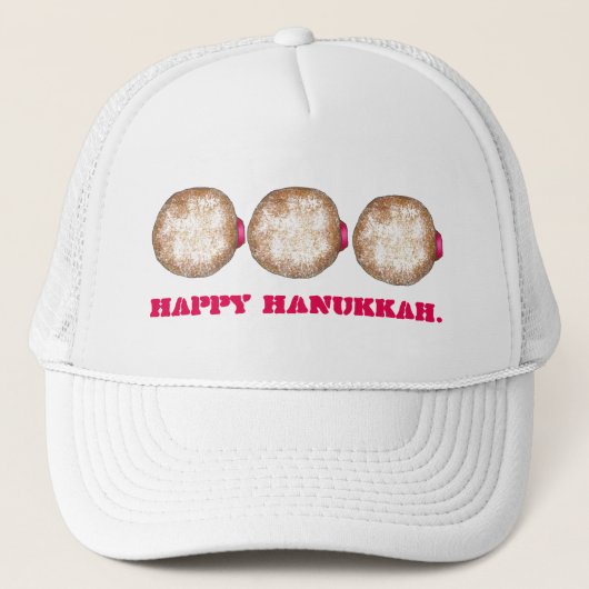 Casquette Happy Hanukkah Chanukah Jelly Donut Doughnut (Devant)