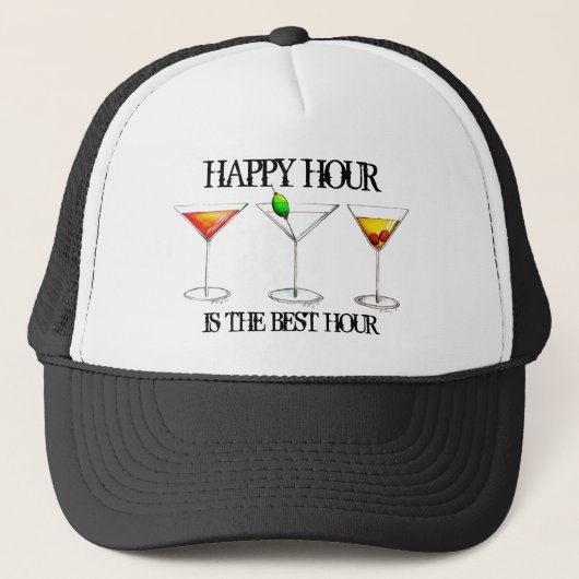 Casquette Happy Hour est la meilleure heure de cocktails de (Devant)