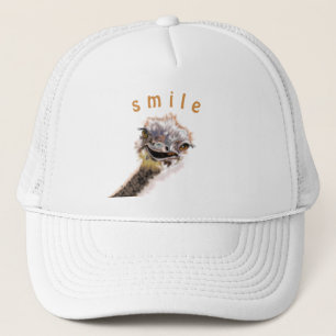 Casquette Happy Ostrich Trucker Hat - Smile - Be Happy