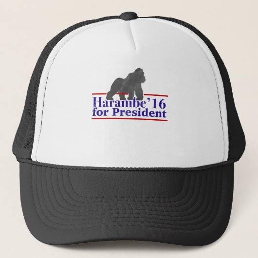 Casquette Harambe pour président 2016 Meme drôle (Devant)