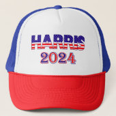 Casquette Harris 2024 Président Démocrate USA Texte du drape (Devant)